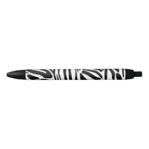 Zebra pattern black ink pen