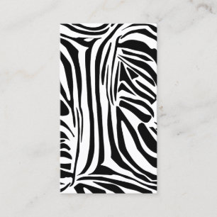 Zebra pattern business card