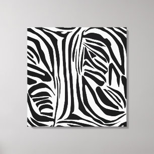 Zebra pattern canvas print