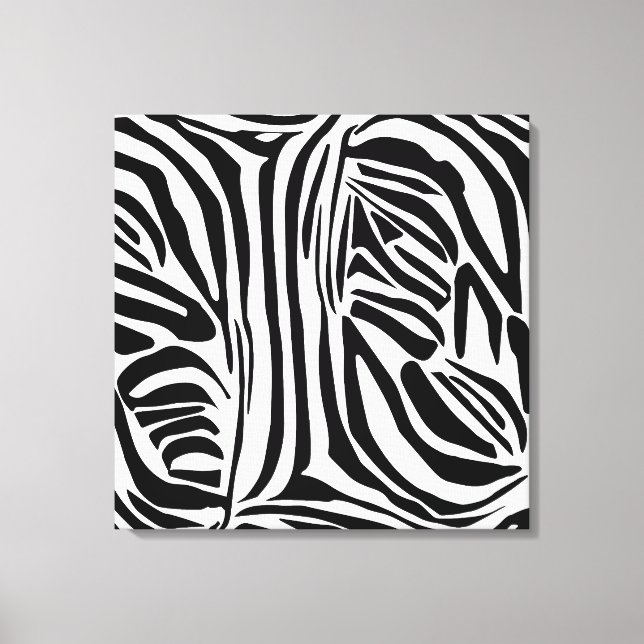 Zebra pattern canvas print (Front)