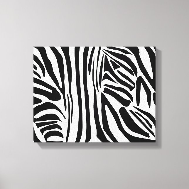 Zebra pattern canvas print (Front)