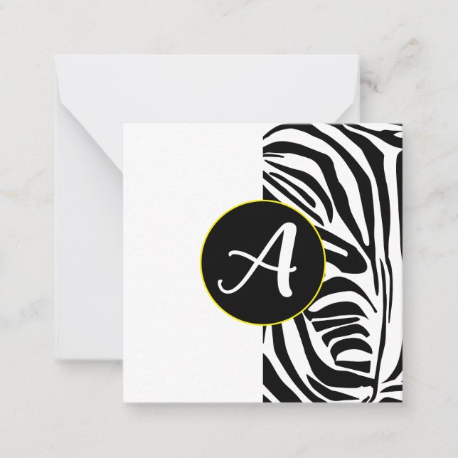 Zebra Pattern Card (Front)