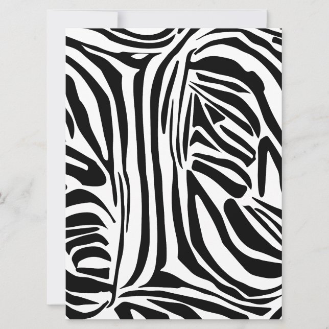Zebra pattern card (Front)