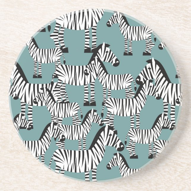 Zebra Pattern Coaster (Front)