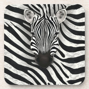 Zebra pattern coaster