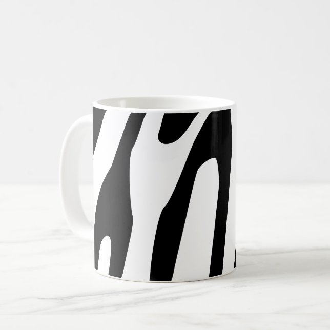 Zebra Pattern Coffee Mug (Front Left)