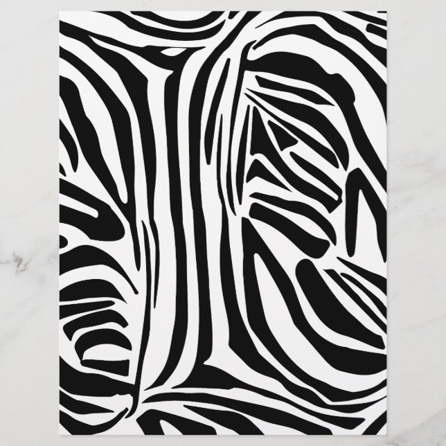 Zebra pattern custom letterhead (Front)