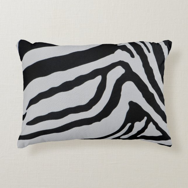 Zebra pattern decorative cushion (Front)