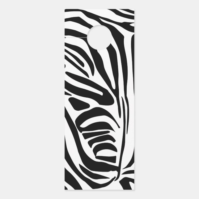 Zebra pattern door hanger (Front)