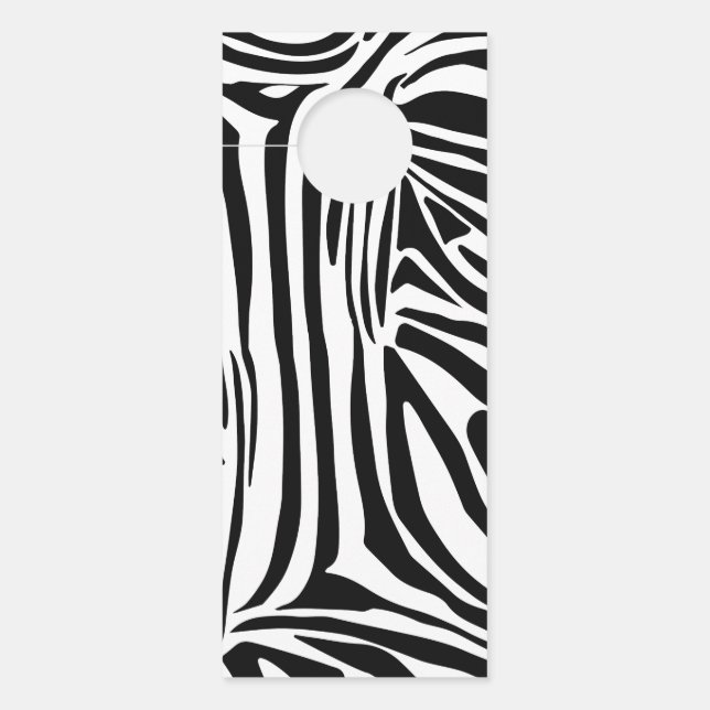 Zebra pattern door hanger (Front)