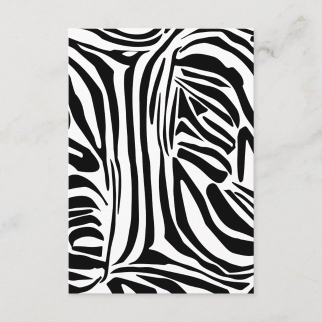 Zebra pattern enclosure card (Front)