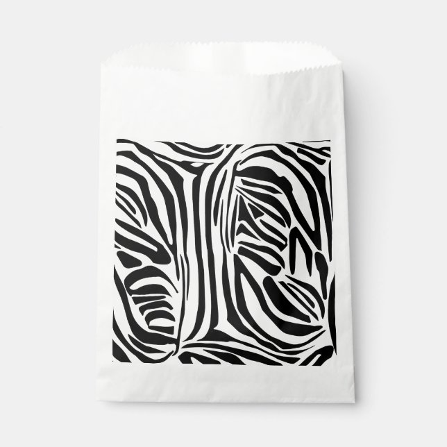 Zebra pattern favour bags (Front)