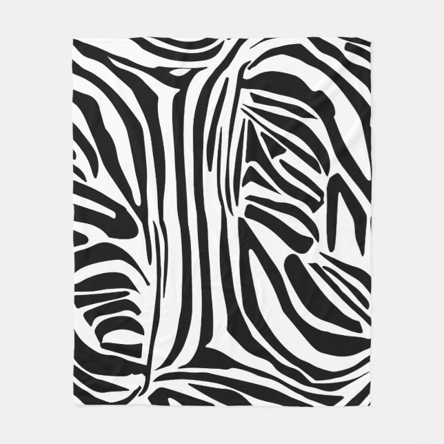 Zebra pattern fleece blanket (Front)