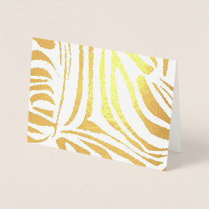 Zebra pattern foil card