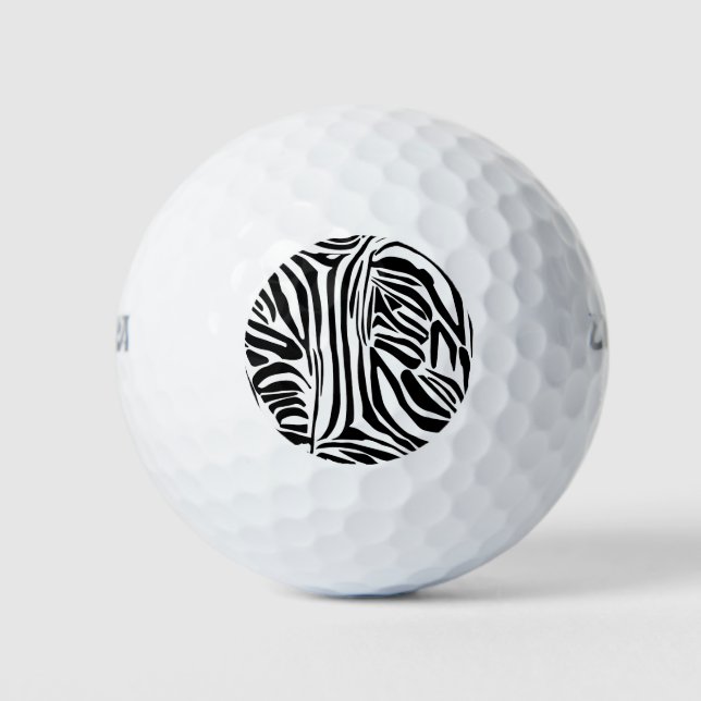Zebra pattern golf balls (Front)