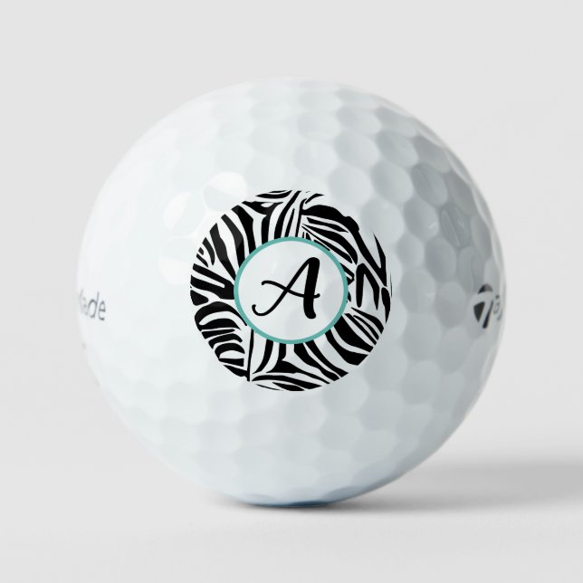 Zebra Pattern Golf Balls (Front)