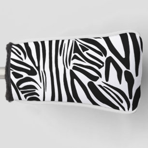 Zebra pattern golf head cover