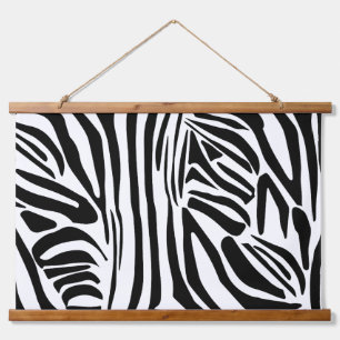 Zebra pattern hanging tapestry