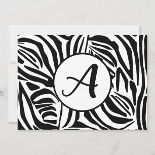 Zebra Pattern Holiday Card