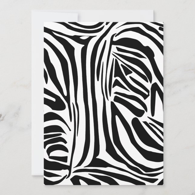 Zebra pattern holiday card (Front)