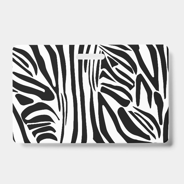 Zebra pattern ID badge (Front)