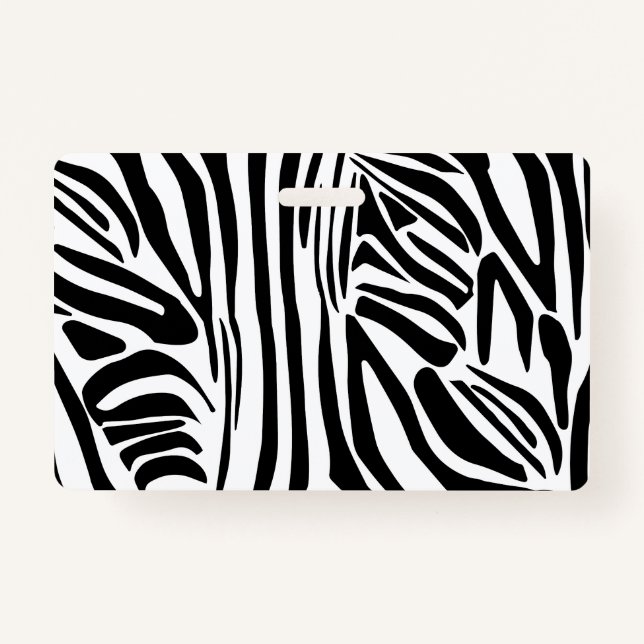 Zebra pattern ID badge (Front)