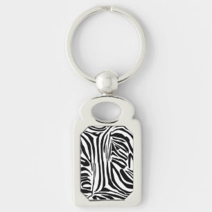 Zebra pattern key ring