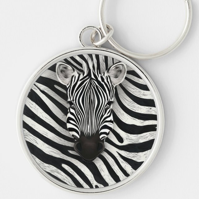 Zebra pattern key ring (Front)