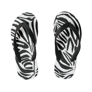 Zebra pattern kid's flip flops