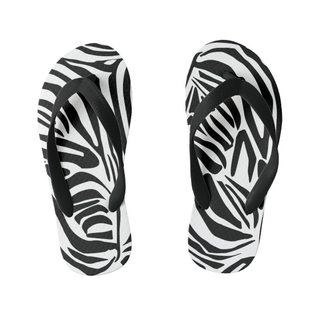 Zebra pattern kid's flip flops (Footbed)