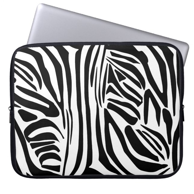 Zebra pattern laptop sleeve (Front)