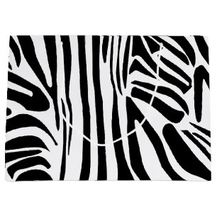 Zebra pattern large gift bag