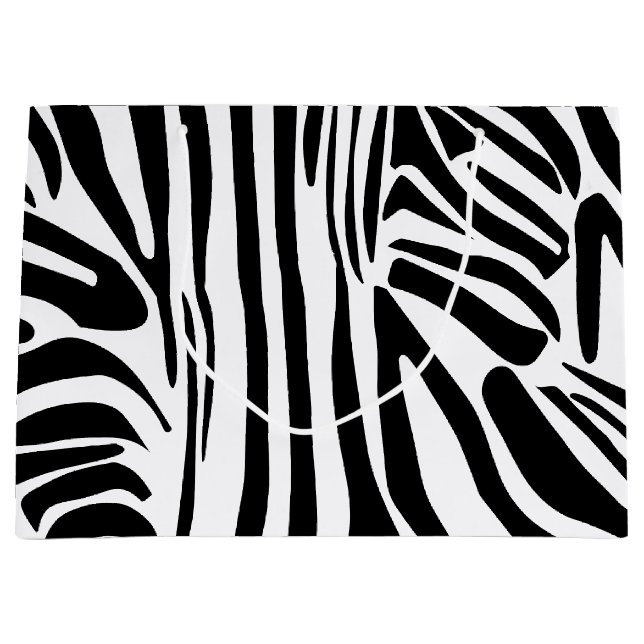 Zebra pattern large gift bag (Front)