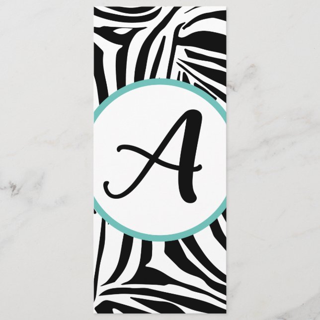 Zebra Pattern Menu (Front)