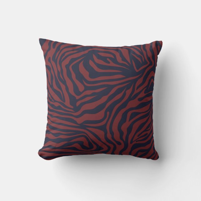 Zebra Pattern Modern Christmas Preppy Animal Print Cushion (Front)