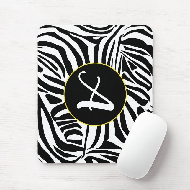 Zebra Pattern Mouse Mat (With Mouse)