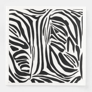 Zebra pattern napkin