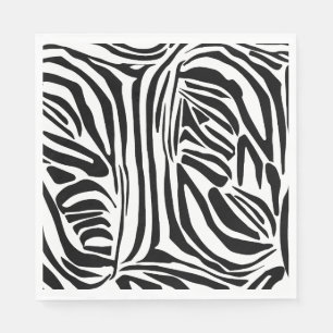 Zebra pattern napkin