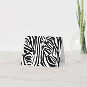 Zebra pattern note card