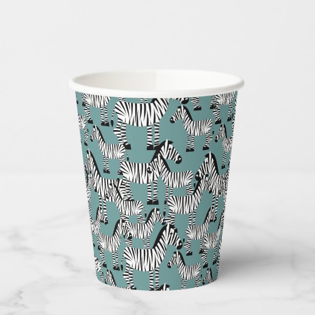 Zebra Pattern Paper Cups (Left)