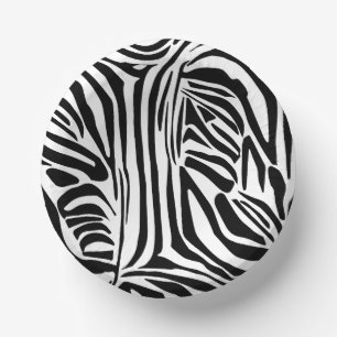 Zebra pattern paper plate
