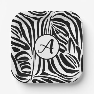 Zebra Pattern Paper Plate