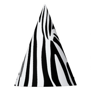 Zebra pattern party hat