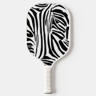Zebra pattern pickleball paddle