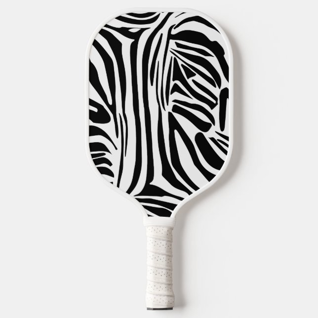 Zebra pattern pickleball paddle (Front)
