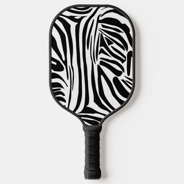 Zebra pattern pickleball paddle (Front)