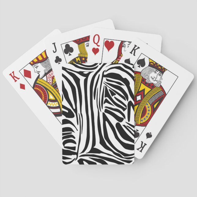 Zebra pattern playing cards (Back)