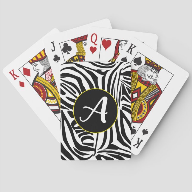 Zebra Pattern Playing Cards (Back)
