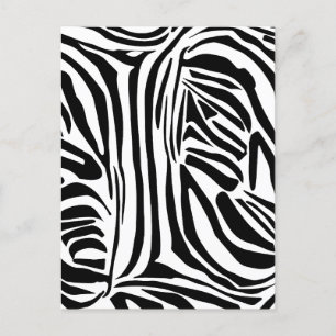 Zebra pattern postcard