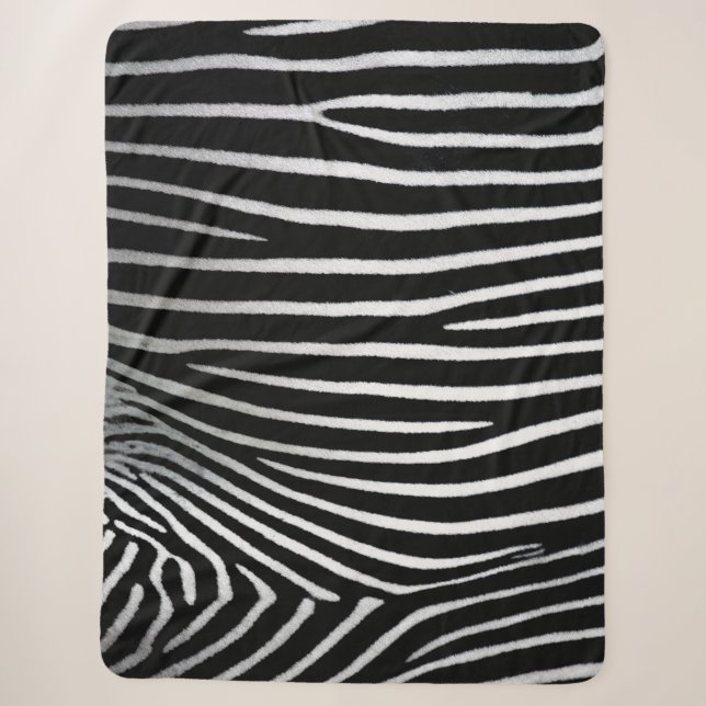Zebra Pattern Sherpa Blanket (Front)